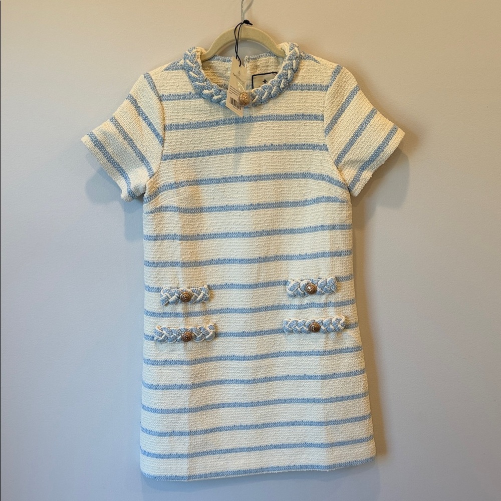 Tuckernuck Dress in Light Blue and Cream Stripes